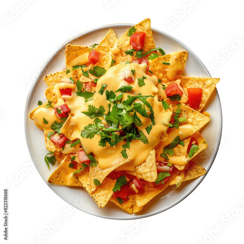 Plate of Nachos and Cheese ...