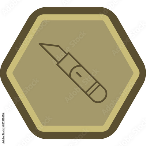 Scalpel Line Polygon Icon