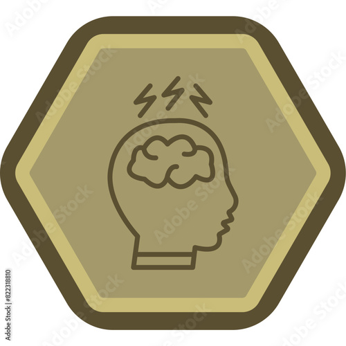 Migraine Line Polygon Icon