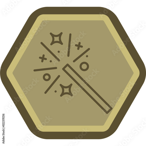 Magic Word Line Polygon Icon