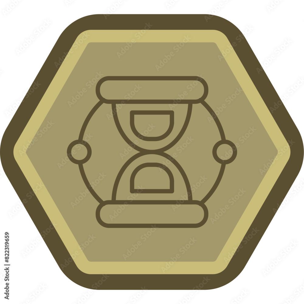 Sand Clock Line Polygon Icon Sand Clock Line Polygon Icon