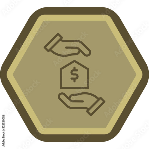 Loan Line Polygon Icon