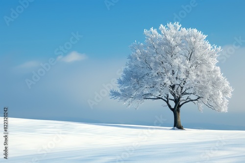 Snowy Solace: Embracing Tranquility Amidst Nature © AIproduction
