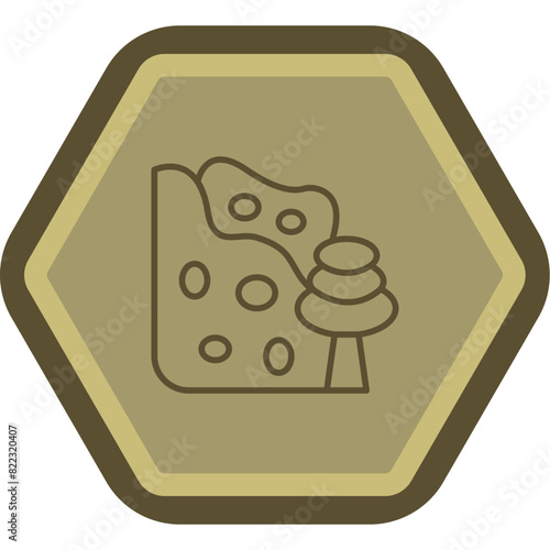 Avalanche Line Polygon Icon