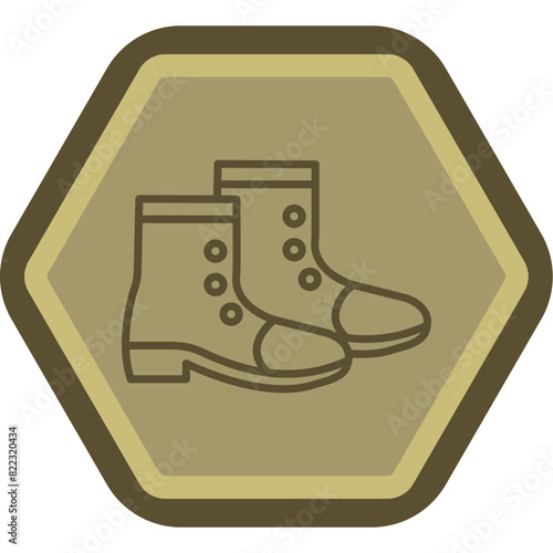 Boot Line Polygon Icon