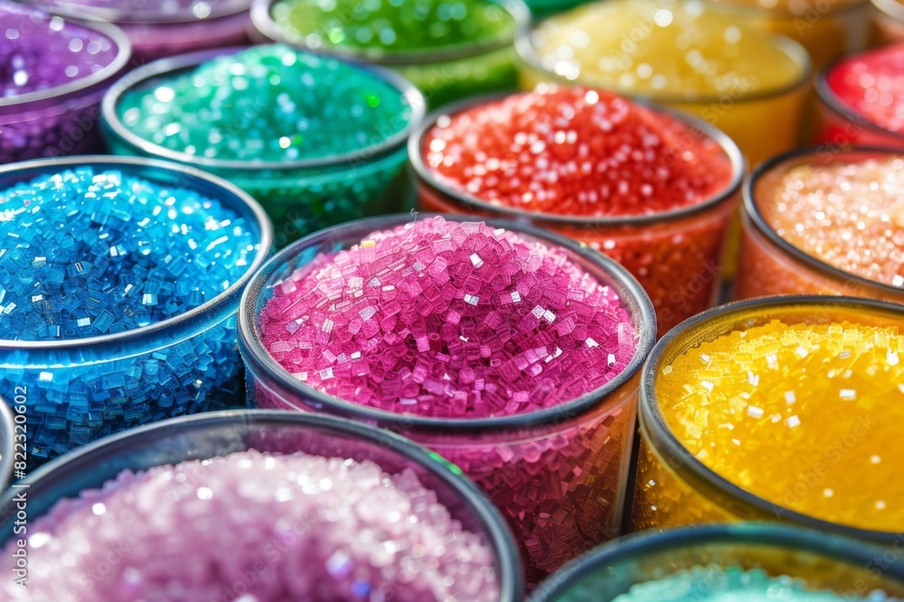 Brightly colored sugars Brightly colored sugars