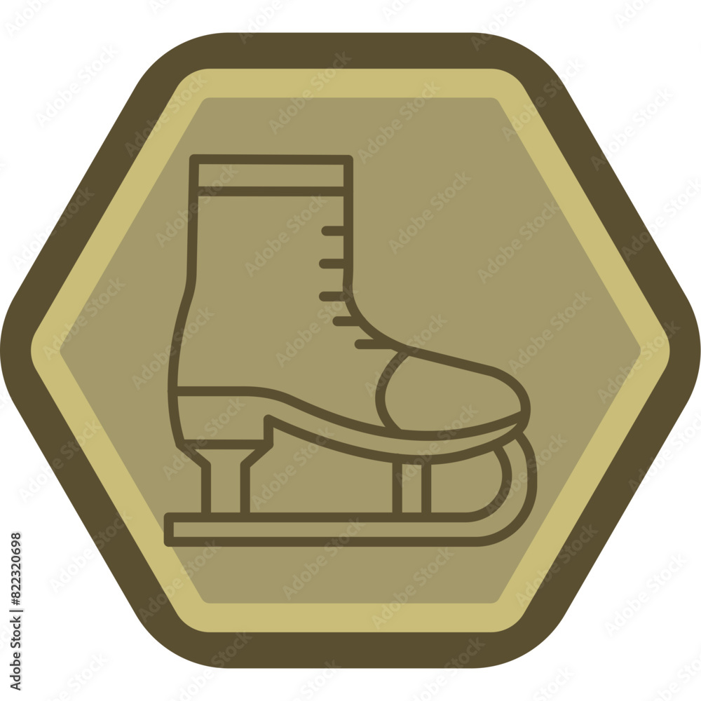 Skating Line Polygon Icon Skating Line Polygon Icon