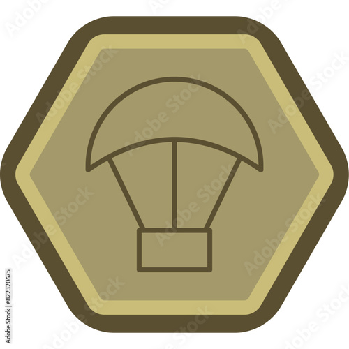 Paraglider premium Line Polygon Icon