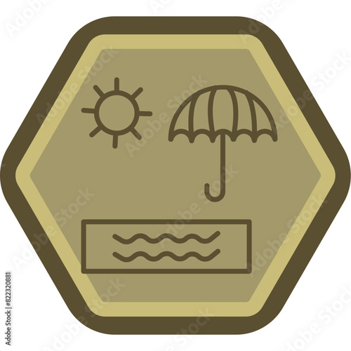 Beach Line Polygon Icon