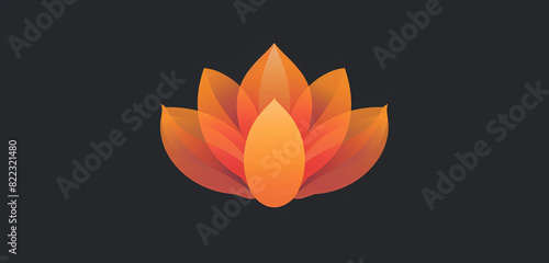 A marigold logo with vibrant orange petals and a layered design  showcasing a contemporary and detailed look.