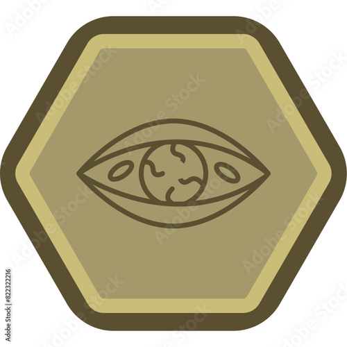 Eye Infection Line Polygon Icon