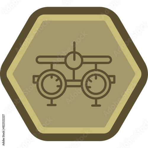 Optometrist Line Polygon Icon