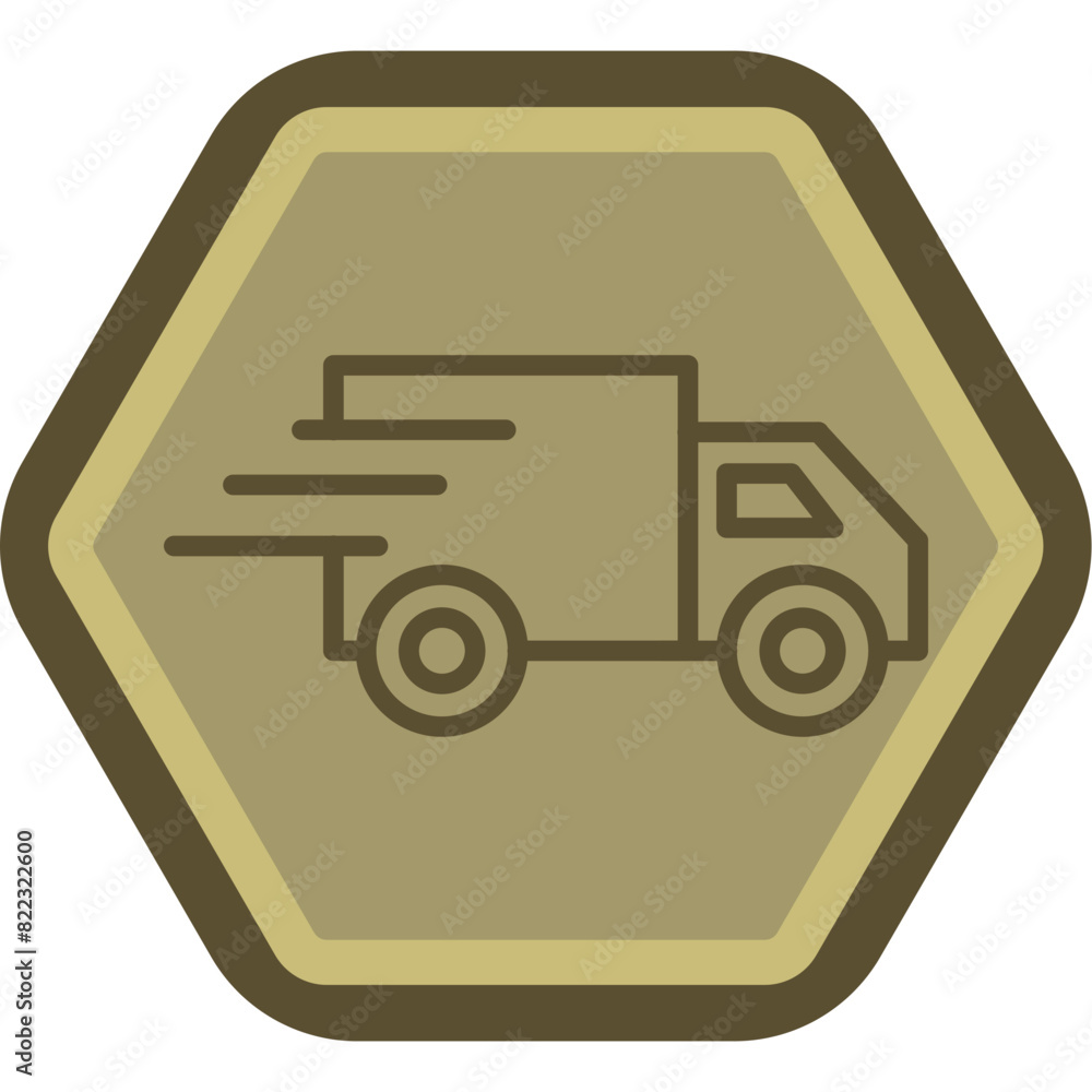Fast Delivery Line Polygon Icon Fast Delivery Line Polygon Icon