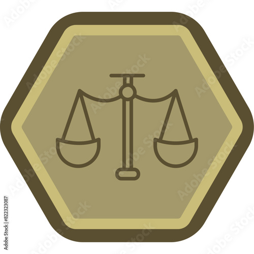Law Line Polygon Icon