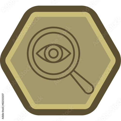 Observe Line Polygon Icon