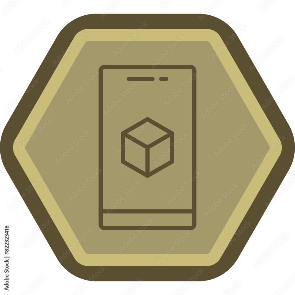 Augmented Reality Line Polygon Icon Augmented Reality Line Polygon Icon