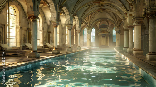 Thermal pool in a cathedral, medival church © Jan