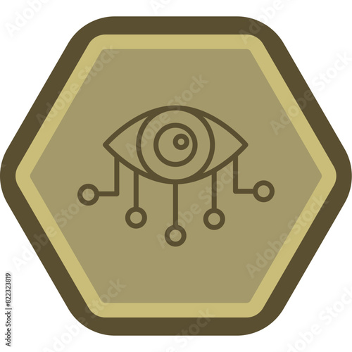 Bionic Eye Line Polygon Icon