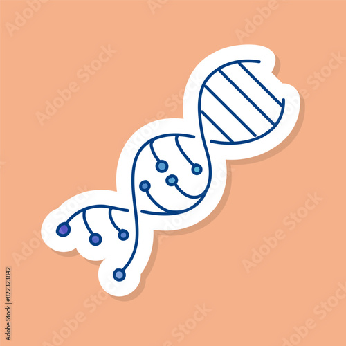 Artificially modified dna strains color sticker