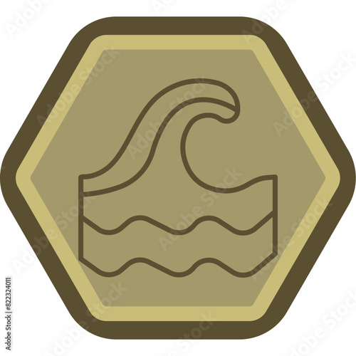 Ocean Line Polygon Icon