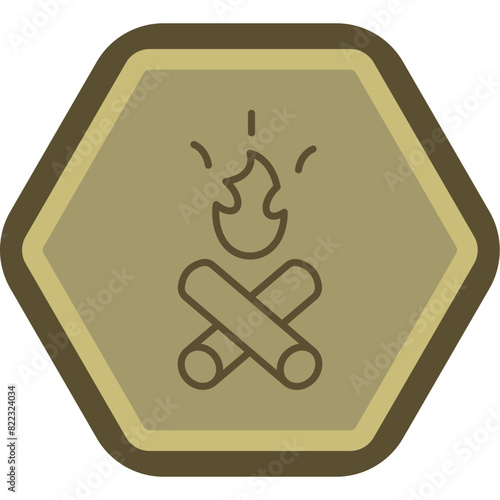 Fire Line Polygon Icon