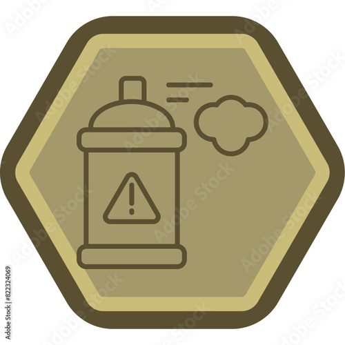 Aerosol Line Polygon Icon