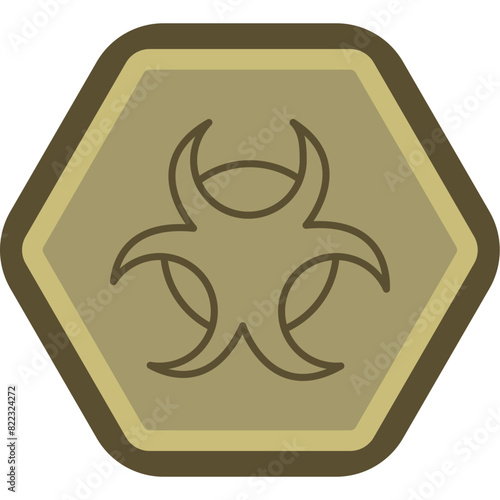 Biohazard Line Polygon Icon