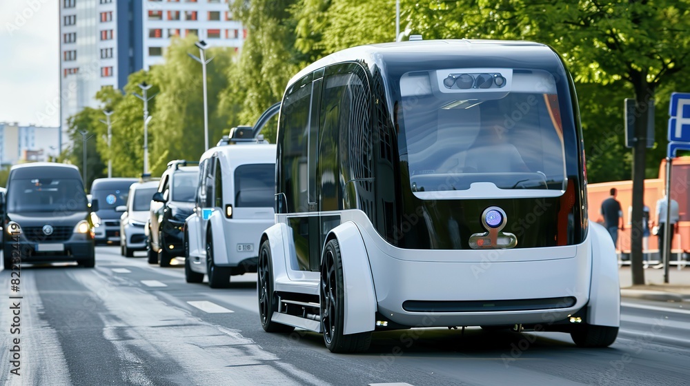 Self driving vehicles futuristic UHD wallpaper