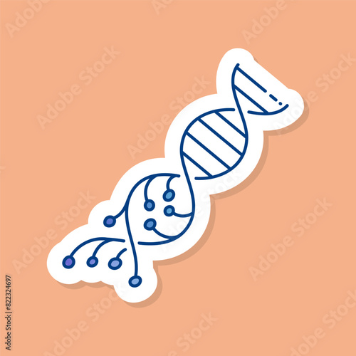 Artificially modified dna strains color sticker
