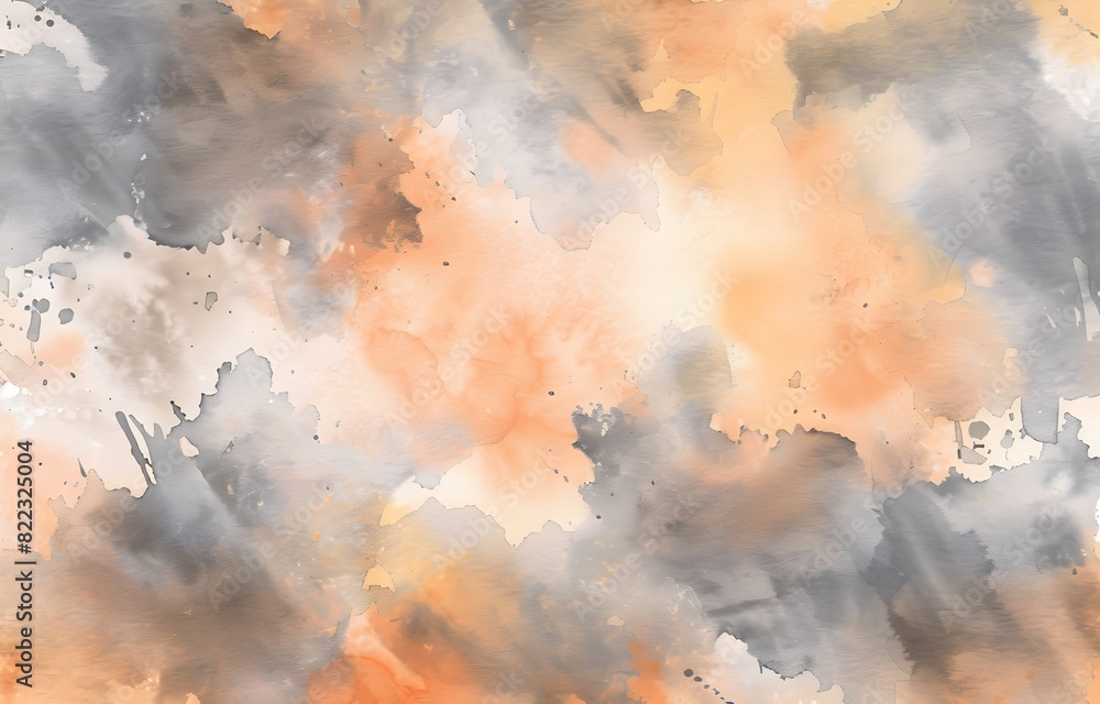 Soft Pastel Watercolor Background with Colorful Stains