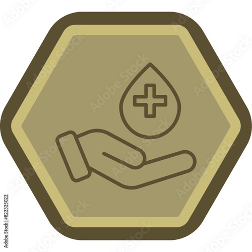Donors Line Polygon Icon