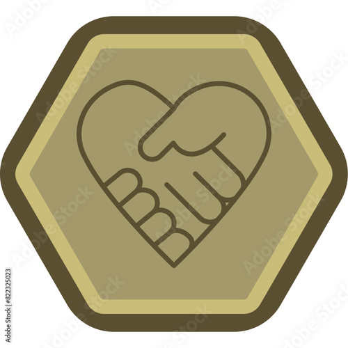Philanthropy Line Polygon Icon