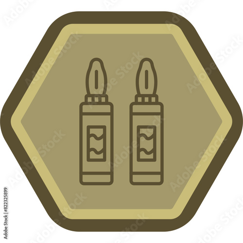Ampoule Line Polygon Icon