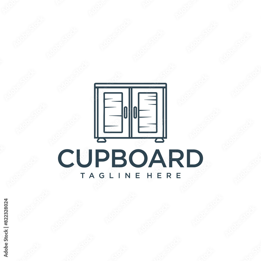 Cupboard furniture logo vector illustration Cupboard furniture logo vector illustration