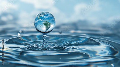 drop of water. World water day concept.