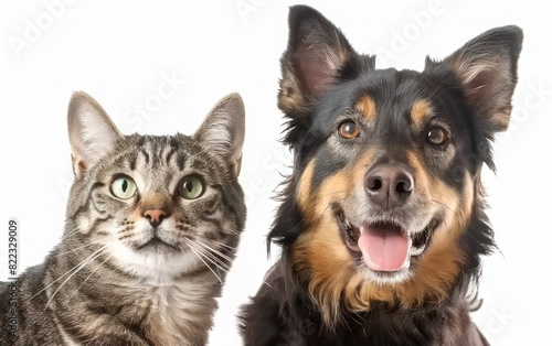 Friendly Cat and Dog Duo