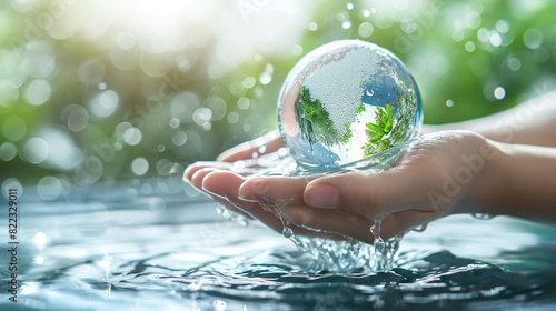 hand holding a globe
