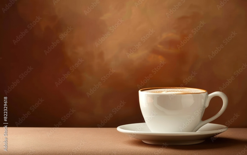Cup of Coffee on Warm Background