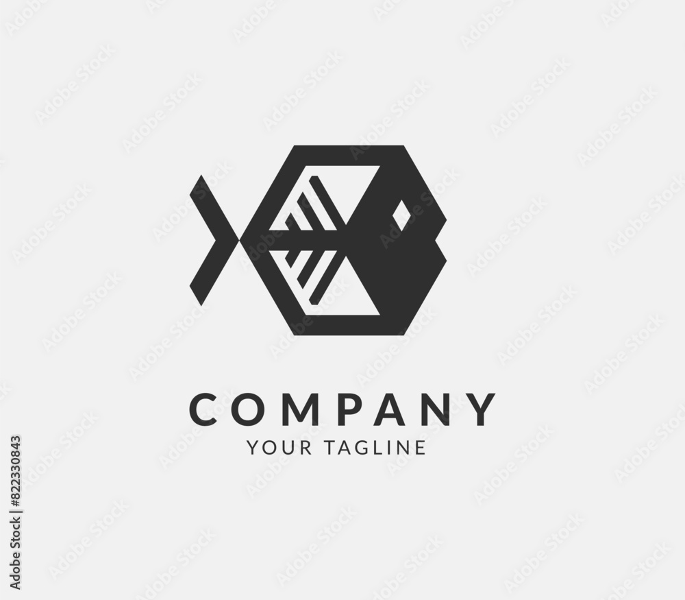 Fish logo template. Fish illustration vector icon Fish logo template. Fish illustration vector icon