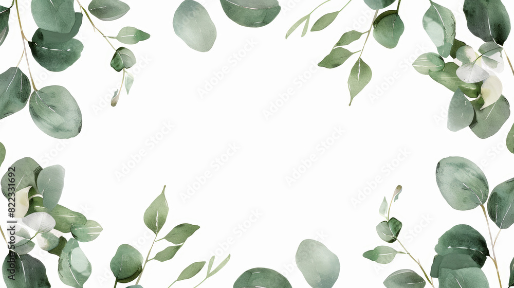 leave frame isolated on white, copy space leave frame isolated on white, copy space