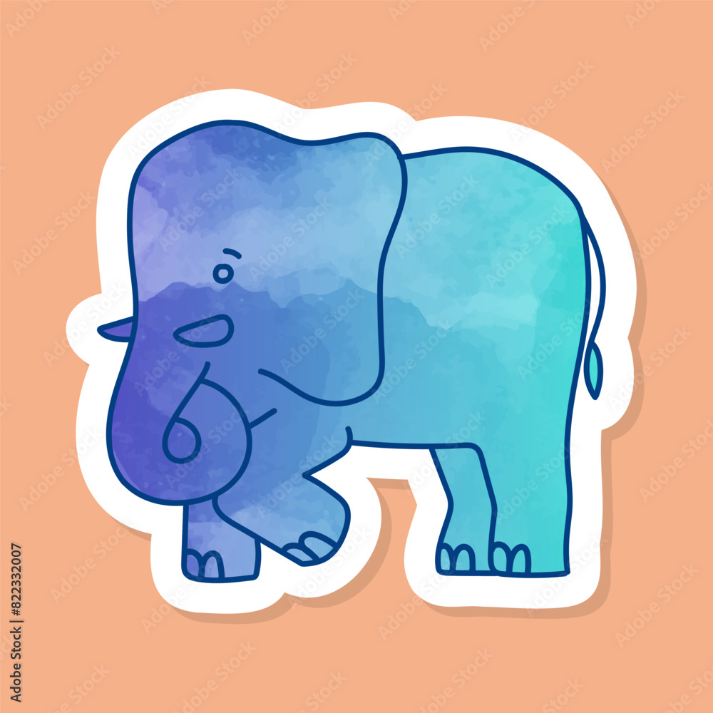 color sticker elephant icon