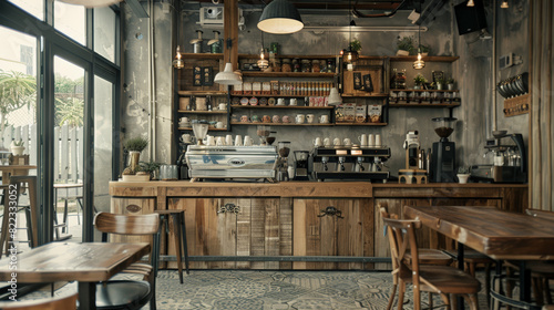 interior of a old bar  old cafe  vintage cafe