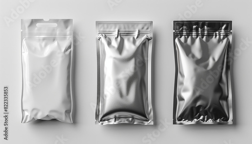 aluminium packaging mockup for snack and candy and many more product packaging generated by AI 