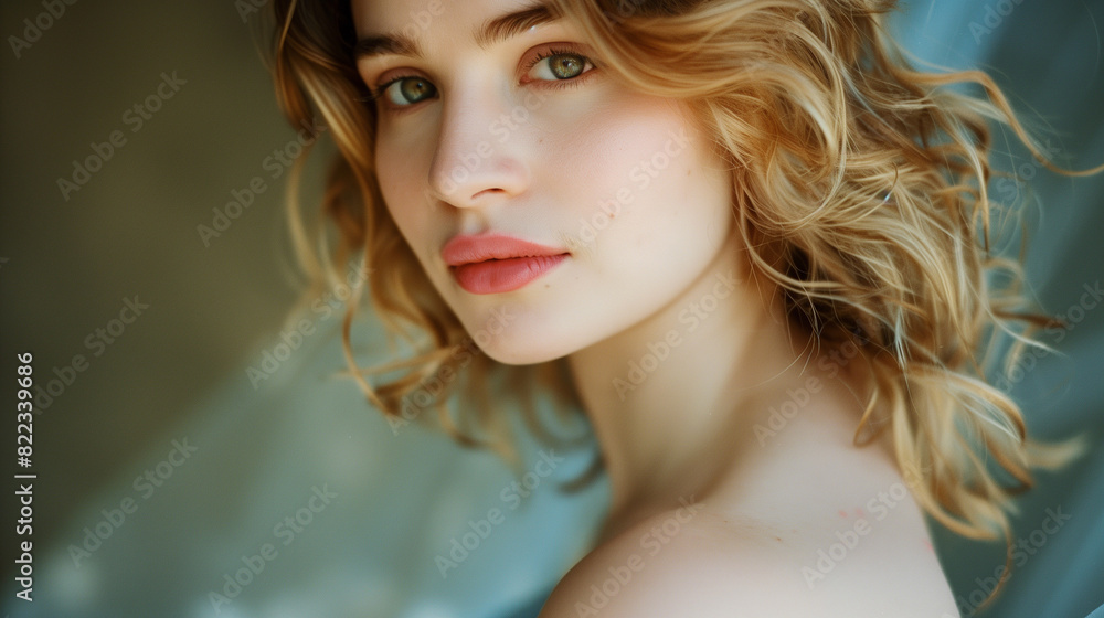 beautiful young girl against the background of a veil beautiful young girl against the background of a veil