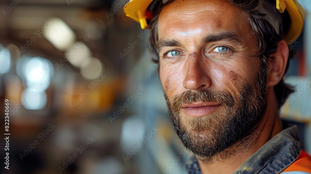 Obraz premium construction worker looking to camera isolated on white background.stock image