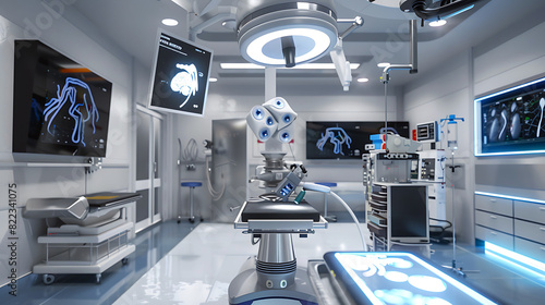 Modern medical technology concept. Surgery operating room with advanced equipment in hospital. © Ibnu