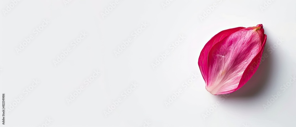custom made wallpaper toronto digitalFuchsia petal with ample copyspace, isolated on white background
