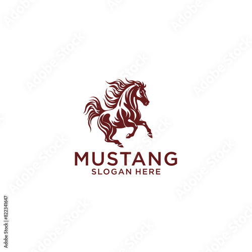 Horse vintage logo vector illustration
