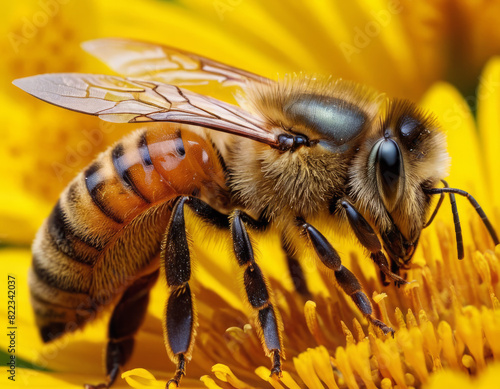 Api che collaborano per trasportare il nettare nell'alveare.
 photo