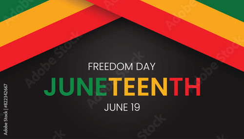 Juneteenth Freedom Day Banner Background Event